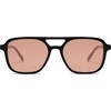 image:imageSOJOS Retro Aviator Sunglasses for Women MenTrendy Rectangle Womens Mens Shades Sun Glasses SJ2202Black FrameLight Orange Red Lens