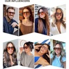 image:imageSOJOS Retro Aviator Sunglasses for Women MenTrendy Rectangle Womens Mens Shades Sun Glasses SJ2202Black FrameLight Orange Red Lens