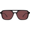 image:imageSOJOS Retro Aviator Sunglasses for Women MenTrendy Rectangle Womens Mens Shades Sun Glasses SJ2202Black FrameRed Lens