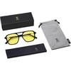 image:imageSOJOS Retro Aviator Sunglasses for Women MenTrendy Rectangle Womens Mens Shades Sun Glasses SJ2202Black FrameYellow Lens