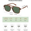 image:imageSOJOS Retro Aviator Sunglasses for Women MenTrendy Rectangle Womens Mens Shades Sun Glasses SJ2202Brown Frame Green Lens