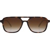 image:imageSOJOS Retro Aviator Sunglasses for Women MenTrendy Rectangle Womens Mens Shades Sun Glasses SJ2202Brown Tortoise FrameBrown Grading Lens