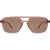 image:imageSOJOS Retro Aviator Sunglasses for Women MenTrendy Rectangle Womens Mens Shades Sun Glasses SJ2202Coffee FrameCoffee Lens