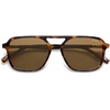 image:imageSOJOS Retro Aviator Sunglasses for Women MenTrendy Rectangle Womens Mens Shades Sun Glasses SJ2202Coffee Tortoise FrameCoffee Lens