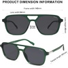 image:imageSOJOS Retro Aviator Sunglasses for Women MenTrendy Rectangle Womens Mens Shades Sun Glasses SJ2202Green FrameGrey Lens