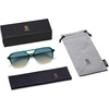 image:imageSOJOS Retro Aviator Sunglasses for Women MenTrendy Rectangle Womens Mens Shades Sun Glasses SJ2202Green Grading FrameGrey Lens