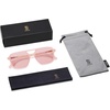 image:imageSOJOS Retro Aviator Sunglasses for Women MenTrendy Rectangle Womens Mens Shades Sun Glasses SJ2202Milky Pink FrameLight Pink Lens