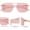 image:imageSOJOS Retro Aviator Sunglasses for Women MenTrendy Rectangle Womens Mens Shades Sun Glasses SJ2202Milky Pink FrameLight Pink Lens
