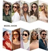 image:imageSOJOS Retro Aviator Sunglasses for Women MenTrendy Rectangle Womens Mens Shades Sun Glasses SJ2202Milky Pink FrameLight Pink Lens