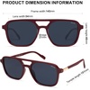 image:imageSOJOS Retro Aviator Sunglasses for Women MenTrendy Rectangle Womens Mens Shades Sun Glasses SJ2202Red FrameBlue Lens