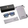 image:imageSOJOS Retro Aviator Sunglasses for Women MenTrendy Rectangle Womens Mens Shades Sun Glasses SJ2202Tortoise FrameBlue Grading Lens