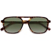 image:imageSOJOS Retro Aviator Sunglasses for Women MenTrendy Rectangle Womens Mens Shades Sun Glasses SJ2202Tortoise FrameGreen Grading Lens