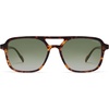 image:imageSOJOS Retro Aviator Sunglasses for Women MenTrendy Rectangle Womens Mens Shades Sun Glasses SJ2202Tortoise FrameGreen Grading Lens