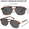 image:imageSOJOS Retro Aviator Sunglasses for Women MenTrendy Rectangle Womens Mens Shades Sun Glasses SJ2202Tortoise FrameGrey Lens