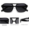 image:imageSOJOS Retro Aviator Sunglasses for Womens Mens Polarized Trendy Square Designer Inspired Shades 80s 90s Sun Glasses SJ2342Black