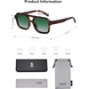 image:imageSOJOS Retro Aviator Sunglasses for Womens Mens Polarized Trendy Square Designer Inspired Shades 80s 90s Sun Glasses SJ2342Demi