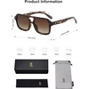 image:imageSOJOS Retro Aviator Sunglasses for Womens Mens Polarized Trendy Square Designer Inspired Shades 80s 90s Sun Glasses SJ2342Tortoise