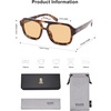 image:imageSOJOS Retro Aviator Sunglasses for Womens Mens Polarized Trendy Square Designer Inspired Shades 80s 90s Sun Glasses SJ2342Tortoise Brown
