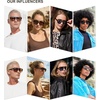 image:imageSOJOS Retro Aviator Sunglasses for Womens Mens Polarized Trendy Square Designer Inspired Shades 80s 90s Sun Glasses SJ2342Tortoise Brown