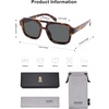 image:imageSOJOS Retro Aviator Sunglasses for Womens Mens Polarized Trendy Square Designer Inspired Shades 80s 90s Sun Glasses SJ2342Tortoise Grey