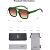 image:imageSOJOS Retro Aviator Sunglasses for Womens Mens Polarized Trendy Square Designer Inspired Shades 80s 90s Sun Glasses SJ2342Transparent Green