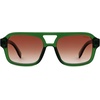 image:imageSOJOS Retro Aviator Sunglasses for Womens Mens Polarized Trendy Square Designer Inspired Shades 80s 90s Sun Glasses SJ2342Transparent Green