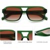 image:imageSOJOS Retro Aviator Sunglasses for Womens Mens Polarized Trendy Square Designer Inspired Shades 80s 90s Sun Glasses SJ2342Transparent Green
