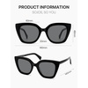 image:imageSOJOS Retro Cat Eye Acetate Polarized Sunglasses Women Men Wide Y2K Sun Glasses UV400 Protection ReefBlackGrey