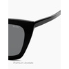 image:imageSOJOS Retro Cat Eye Acetate Polarized Sunglasses Women Men Wide Y2K Sun Glasses UV400 Protection ReefBlackGrey