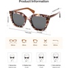 image:imageSOJOS Retro Cat Eye Acetate Polarized Sunglasses Women Men Wide Y2K Sun Glasses UV400 Protection ReefMulticolorGrey