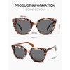 image:imageSOJOS Retro Cat Eye Acetate Polarized Sunglasses Women Men Wide Y2K Sun Glasses UV400 Protection ReefMulticolorGrey