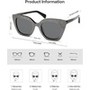 image:imageSOJOS Retro Cat Eye Acetate Polarized Sunglasses Women Men Wide Y2K Sun Glasses UV400 Protection ReefPearlescent SilverGrey