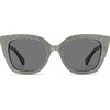 image:imageSOJOS Retro Cat Eye Acetate Polarized Sunglasses Women Men Wide Y2K Sun Glasses UV400 Protection ReefPearlescent SilverGrey