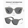 image:imageSOJOS Retro Cat Eye Acetate Polarized Sunglasses Women Men Wide Y2K Sun Glasses UV400 Protection ReefPearlescent SilverGrey