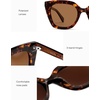 image:imageSOJOS Retro Cat Eye Acetate Polarized Sunglasses Women Men Wide Y2K Sun Glasses UV400 Protection ReefTurquoiseBrown