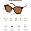 image:imageSOJOS Retro Cat Eye Acetate Polarized Sunglasses Women Men Wide Y2K Sun Glasses UV400 Protection ReefTurquoiseBrown