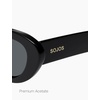 image:imageSOJOS Retro Cat Eye Acetate Sunglasses Men Women Polarized Vintage Lightweight UV400 Sun Glasses AfterglowBlackGrey