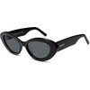 image:imageSOJOS Retro Cat Eye Acetate Sunglasses Men Women Polarized Vintage Lightweight UV400 Sun Glasses AfterglowBlackGrey