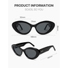image:imageSOJOS Retro Cat Eye Acetate Sunglasses Men Women Polarized Vintage Lightweight UV400 Sun Glasses AfterglowBlackGrey