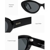 image:imageSOJOS Retro Cat Eye Acetate Sunglasses Men Women Polarized Vintage Lightweight UV400 Sun Glasses AfterglowBlackGrey