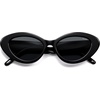 image:imageSOJOS Retro Cat Eye Acetate Sunglasses Men Women Polarized Vintage Lightweight UV400 Sun Glasses AfterglowBlackGrey