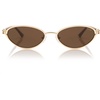 image:imageSOJOS Retro Cat Eye Sunglasses Women Men Acetate Metal Frame Trendy Designer UV400 Sun Glasses Staghorn CoralGoldBrown