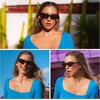 image:imageSOJOS Retro Cat Eye Sunglasses for Women Polarized UV400 Designer Inspired Sun Glasses SJ2617ATortoiseGreen