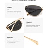 image:imageSOJOS Retro Cateye Sunglasses Womens Trendy Narrow UV400 Protection Sun Glasses EnchantressGrey