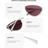 image:imageSOJOS Retro Cateye Sunglasses Womens Trendy Narrow UV400 Protection Sun Glasses EnchantressRed