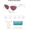 image:imageSOJOS Retro Cateye Sunglasses Womens Trendy Narrow UV400 Protection Sun Glasses EnchantressRed
