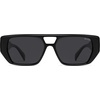 image:imageSOJOS Retro Flat Top Double Bridge Square Polarized Sunglasses for Women Men UV400 Designer Pilot Shades SJ2686Black FrameGrey Lens