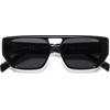 image:imageSOJOS Retro Flat Top Double Bridge Square Polarized Sunglasses for Women Men UV400 Designer Pilot Shades SJ2686Black FrameGrey Lens