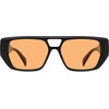 image:imageSOJOS Retro Flat Top Double Bridge Square Polarized Sunglasses for Women Men UV400 Designer Pilot Shades SJ2686Black FrameYellow Lens