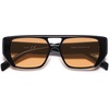 image:imageSOJOS Retro Flat Top Double Bridge Square Polarized Sunglasses for Women Men UV400 Designer Pilot Shades SJ2686Black FrameYellow Lens